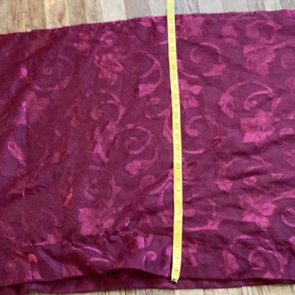 🍷 BURGUNDY SHEER FABRIC DRAPE HUGE VNUC 214” X 59” MULTIPLE USES